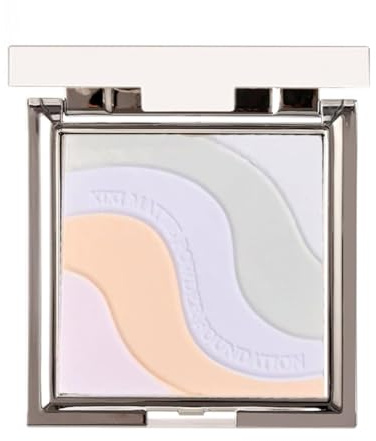 KARLOR 5-IN-1 Fixing Powder Compact Powder Fixing Palette mattifying color correction Face Makeup Finishing Pulver Light flawless with mirror (01#, 5-in-1)