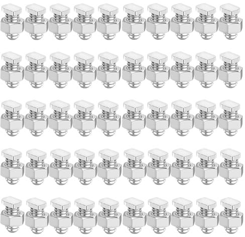 50 Stück Gewächshaus Schrauben, M6x12 Aluminium Hammerkopfschrauben Gewächshausschrauben, Aluminium Schrauben für Gewächshäuser Glashaus, Hammerschraubenalu Gewächshaus Zubehör