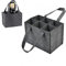 Heanvmyss Bolsas de Fieltro Grueso para Botellas,Portabotellas 6 Botellas,Bolsa para Vino con Asa,Cesta para Botellas con Extraíbles Compartimentos para Fiestas,Viajes,Picnics(Gris,24 * 18 * 16cm)