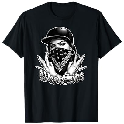 Westside Gang-Zeichen West Coast Hip Hop 90s Rap Bandana T-Shirt