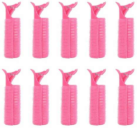 LIXSAZSE Haarwurzel-Clips, flauschige Curling-Pony-Rollen, tragbarer Haushalt, waschbar, wiederverwendbar, Kunststoff, Mädchen-Haarnadel-Zubehör, 10STK