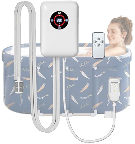 Weyot Chauffe-Eau Portable pour Petite Piscine avec contrôle de température Constant de 30 à 43 °C, Thermostat de Bain avec télécommande pour baignoires, Petites piscines et jacuzzis.