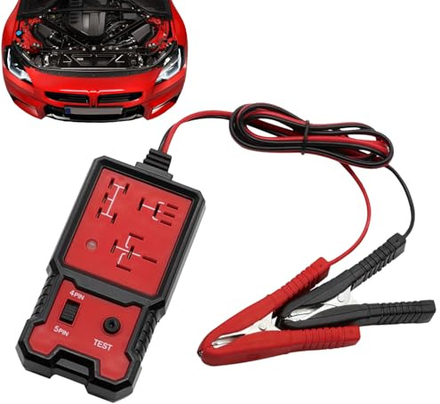 Probador de Relés para Automoción | Herramienta De Diagnóstico Para Relés De Automóvil - Herramienta de Sistemas Eléctricos con Pinzas para Mantenimiento de Vehículos, Inspección de Equipos y Comproba