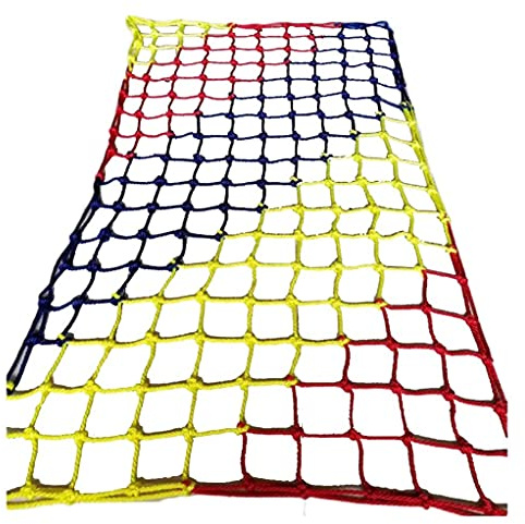 Kletternetz Treppen Balkon Schutzseil Netz, Sicherheitsnetz Kinder, Draussen Dekor Netz Schutz Zaun Kletternetz Outdoor-Kletternetz Fitness Net(12X12cm,2X2m/6.6X6.6ft)
