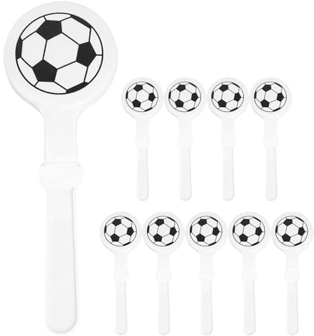 Toddmomy 10 Aplausos de Mano para Fiestas de Fútbol - Regalos de Fiesta de Aplausos de Fútbol - Matracas de Plástico para Eventos Deportivos de Adultos, Suministros de Cumpleaños Y Accesorios
