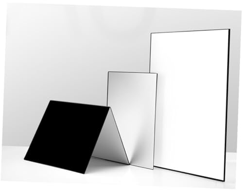 Alipis Cartoncino Riflettente Pieghevole Formato A3, Pannello Riflettore Fotografico per Natura Morta, Cartone Fotografico Bordo per Riempimento Luce, Supporto da Scrivania senza Staffa