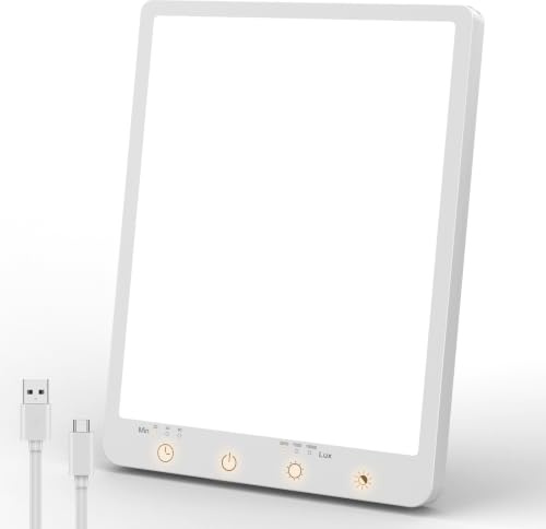 Portable 10000 Lux SAD Lamp with 3 Colour Mode for Winter Dark (Type-C)