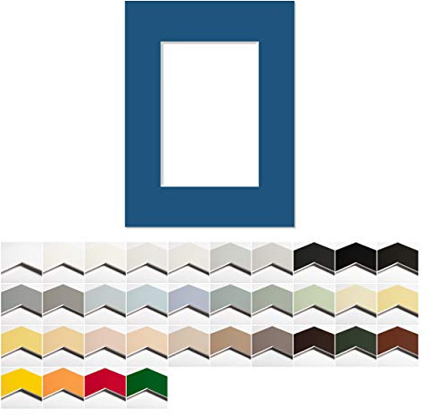 AlphaUVplus Passepartout mit Innenausschnitt nach Wunsch - Außen: DIN A4 - Premium Museumsqualität - 1,4mm stark - Zuschnitt nach Maß