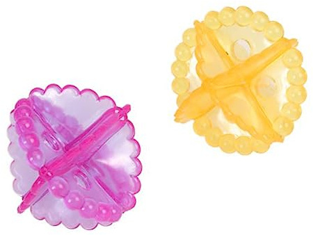 4 Pack Reusable Laundry Balls Sturdy Plastic Dryer Balls | Naturally Fluff up Fabrics, Massage Fabrics, Creative Style, Colour Selection Random Color