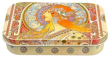 MediMuc Pillendose, Bonbondose FridolinEdition - Metall - Art Nouveau, Zodiak - Maße: 10 × 2 × 6,2 cm