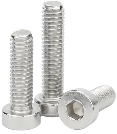 Ctongrun-Zylindrische Kopfschrauben M3 M4 M5 M8 M10 M12 304 Edelstahl-Innensechskant-Schrauben, ultradünn, ultra-niedrig, flacher Wafer-Kopf, 10 Stück, Langlebig und robust(35mm x10pcs,M12)