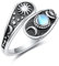 Löffel Ringe für Frauen Sterling Silber Sonne Mond und Stern Löffel Ringe Mondstein Löffel Schmuck für Frauen (9)
