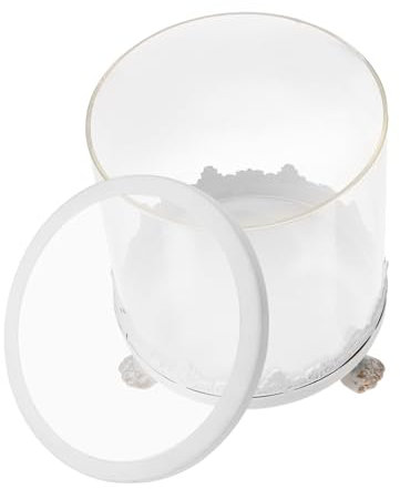 RORPOIR Glasabdeckung für konservierte Blumen Ausstellungskuppel für künstliche Pflanzen Glasvitrine mit Rosenkugel als Dekoration für das Zuhause