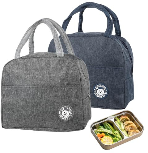 KITDAHOM 6 L Bolsa Comida Trabajo - Bolsa del Almuerzo - Reutilizables Lunch Bag -Bolsa Térmica para Trabajo - Para oficinas y bolsas frigoríficas aisladas para picnics al aire libre