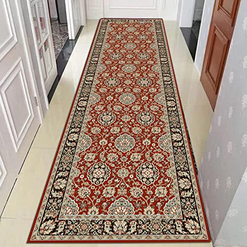 Küchenläufer, Vintage-Stil, Landhausstil, waschbar, langer Flur-Teppich für Zuhause, Büro, Wohnung, 70 x 300 cm