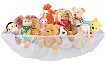 Toy Hammock, Double Stitching Toy Storage for Soft Stuffed Animals- 1.4x1x1m
