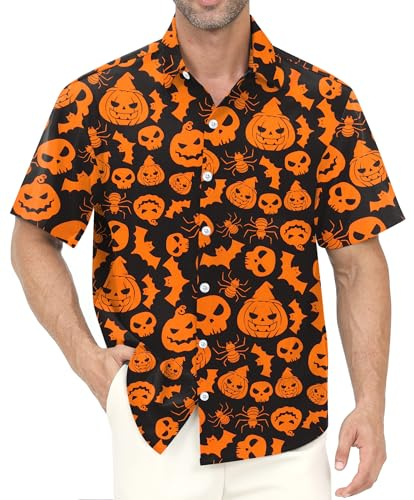 Gavliuu Herren Hawaiihemd Kurzarm Tropischem Print Sommer Hemd Button Down Strand Urlaub Freizeit Hemd