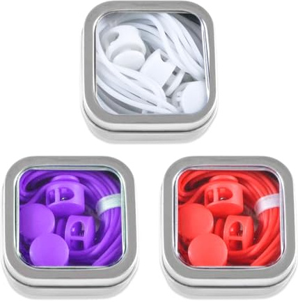NAESM 3 Pcs Silicone Knitting Stitches Holder Markers Knit Stitches, with Red, White, Purple Needle Stoppers in a Storage Tin for Craft
