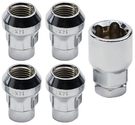 écrou jante Pour S-MAX Pour Mondeo M14 X 1.5 | Verrouillable Volant Ecrous Conique Cle 5-teeth Pneu Vis