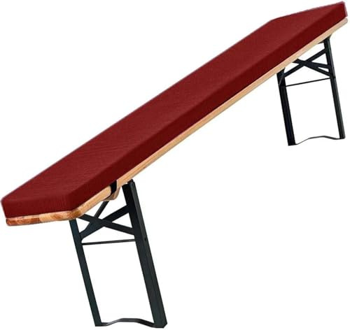 Bierbankauflagen Ensemble de coussins lavables avec protection UV pour intérieur et tente de fête et mobilier de jardin Rouge 4 cm d'épaisseur 180 x 30 x 3 cm