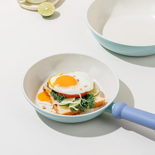Poêle à frire avec revêtement en fer forgé conçue pour la friture et la cuisine quotidienne (couvercle A+)