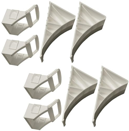 4 Stück - Unterlegkeil für Autoanhänger - Zubehör - mit Klapphalter