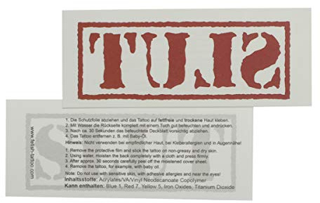 5 x Rotes großes Stempel Slut Tattoo - Roter Schriftzug - Sexy Kinky Tattoo (5)