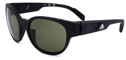Adidas Unisex-Erwachsene SP0009 Sonnenbrille, (matte black/green), 55