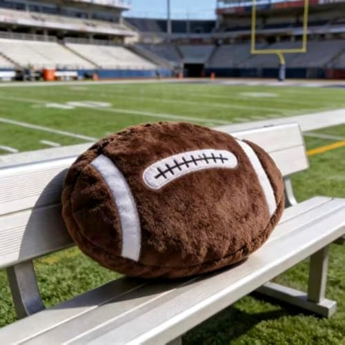 XIYUAN 17.7 * 13.8inch Rugby Sports Pillow Soft Stuffed Throw Pillow Toys Fluffy Durable Football Plush Toys Gift - for Kids Boy Girls Children Room Decor Sofa Cushion (Rugby)