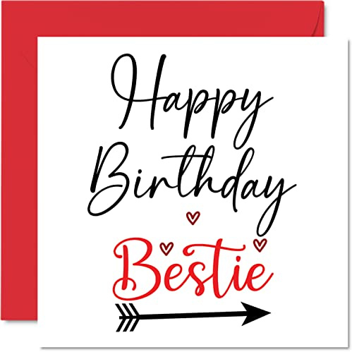 Stuff4 Geburtstagskarten für Freunde, Bestie | Tolle Happy Karte für Freunde von Bestie, besondere Freunde, Geburtstagsgeschenke, 145 mm x 145 mm Freundschaftsgrußkarten