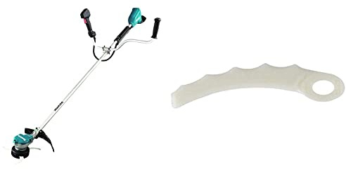 Makita DUR368AZ Akku-Freischneider 2x18V, Zweihandgriff (ohne Akku, ohne Ladegerät), Blau & Ersatzmesser Kunststoff 12 St.
