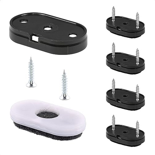 Wagner QuickClick® Filzgleiter Möbelgleiter Stuhlgleiter, 4er-Set zum Anschrauben, 4X Basis + 8X Schraube+Gleiteinsatz austauschbar - Filz robust Natural - 35 x 20 mm - Made in DE - 15783400