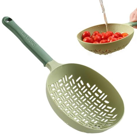 Ghirting Cucchiaio per schiumarola in Silicone - Cucchiaio da Cucina Multifunzione,Schiumarola per colino in Silicone Riutilizzabile per Pasta, Noodle, Gnocchi fritti