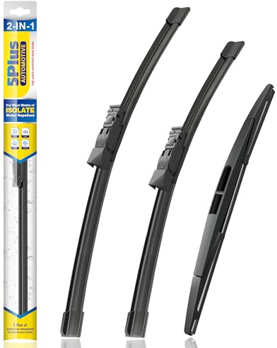 5 PLUS® Silicone Windshield Wiper Blades Replacement for 2024 2023 2022 2021 2020 SUBARU Outback Wiper Blades(Set of 3),Automotive Replacement Windshield Wiper Blades-26/18/16