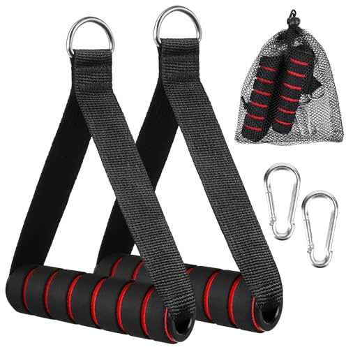 Poignée de Tirage Musculation,Poignées De Résistance,Set de 2 Poignées Résistance Poignée Tirage Musculation,Poignée de Tirage D'exercice Musculation Accessoire pour Le Fitness,la Gym,Yoga Les Biceps