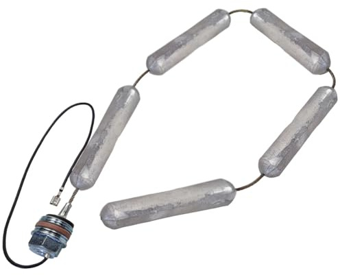 Magnesium Kettenanode 26 x 800 mm 1 DN25 für einen isolierten Einbau inkl. Zubehör flexibel 5-teilig mit PTFE-Dichtung Magnesiumanode Opferanode Schutzanode