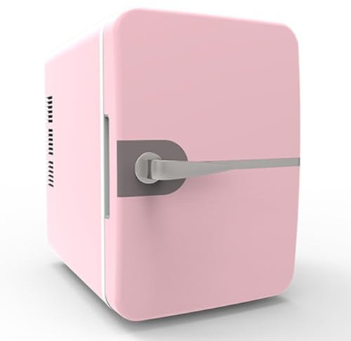 GIZNXBA Mini Frigo De Chambre 6l, Petit Frigo Cosmetique pour Le Bureau, Mini Réfrigérateur De Chambre pour Le Garage, Le Bureau sous Le Bureau, Refroidisseur Et Réchauffeur(Color:/Pink,Size:B)