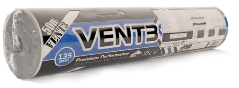 CROMAR Vent3® Breathable Membrane | High-Performance Roof and Wall Underlay | Blue – 1.5m x 50m Roll