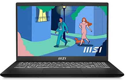 MSI Modern 15 Laptop (B7M-437UK) - (15.6 FHD IPS-Level Panel, AMD Ryzen 5 7430U, AMD Radeon Graphics, DDR IV 16GB (3200MHz), 512GB NVMe PCIe SSD, Intel WIFI 6E, Windows 11 Home Plus) - Classic Black