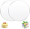EVDZNA 2 Pieces Acrylic Cake Discs, Round Acrylic Cake Base Plate, 2mm Transparent Acrylic Plate, with Protective Film for Cake Baking DIY Dessert and Crafting (25cm, Transparent)