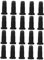 DIYEAH 20 Pièces Manchon En Caoutchouc Pour Roulettes Prise De Roulette Pour La Maison Tabouret Roulettes Pivotantes Cas Tige Inserts Manches Roulette à Tige Black Plastique Polypropylène