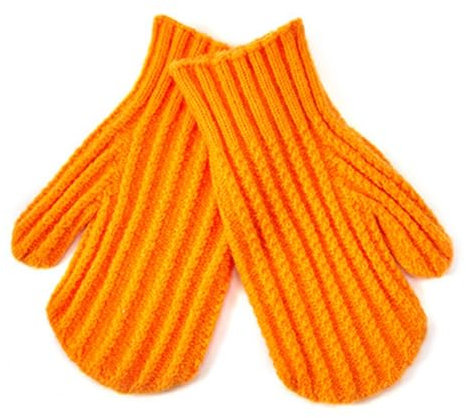 JINZIJINYU Handschuhe Damen Strick Bunte Gestrickte Wollhandschuhe Kälteschutz Einfarbig Winter Damen Warm Outdoor Paar Radfahren Winddicht Orange