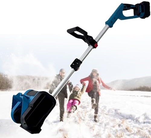Quitanieves De Empuje Manual De 2800 R/Min, Pala Quitanieves AutomáTica InaláMbrica De 21 V, Profundidad De Limpieza De 15 Cm Y 26 Pulgadas De Profundidad De Limpieza Distancia,2xBattery