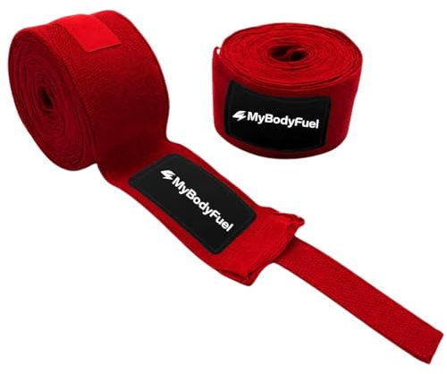MyBodyFuel Boxbandagen, Kickboxbandagen, Einheitsgröße, 500 cm (rot)