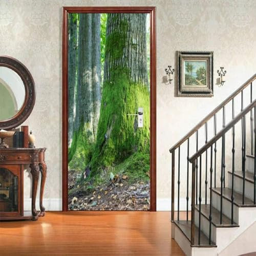 Türbekleben Wald Natur Türtapete, Selbstklebend TürPoster Wald Natur Türbilder, 3D Fototapete Türfolie Poster Tapete Türaufkleber Tür Tapeten 95 x 215 cm q7078
