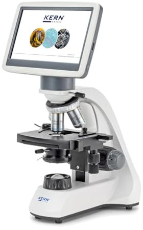 KERN OBT 231 - Microscope à lumière transmise avec écran LCD, avec Interface USB et Fente pour Carte Micro-SD pour la documentation des enregistrements