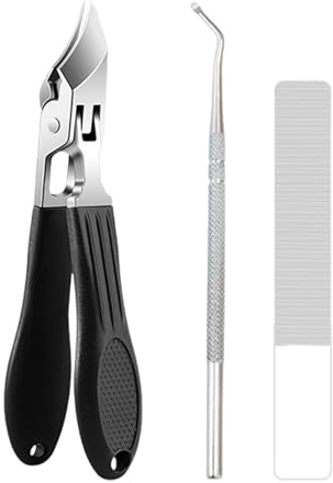 Seitennagelknipser für Zehennägel, Fußnagel-Trimmer, Edelstahl, robust, spritzwassergeschützt, tragbar, Fingernagelknipser für Nagelpflege, Kinder, Senioren, Damen, Herren, Salon, Reisen