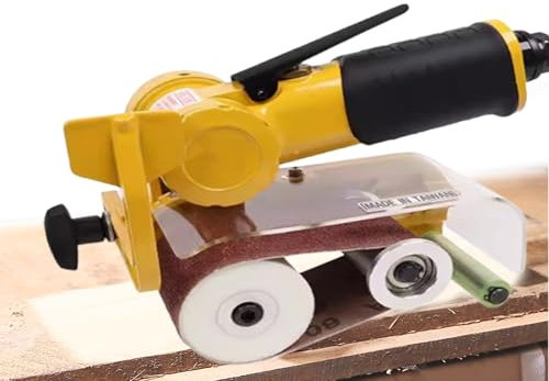 YXYLJOZ Ponceuse à Bande pneumatique avec 100pcs 6, meulage Rotatif à 360 °, Ponceuse pneumatique de tréfilage de Fil métallique Bonne pour l'ébavurage, Le ponçage et la Finition