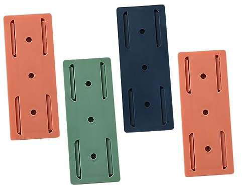 HAWILLOSCH 4stücke Power Strip Fixator Selbstklebende Wandhalterung Organizer Ohne Bohren Kabelhalter Steckdosenbefestigung Geeignet Für Steckdosenleisten Wi-fi-Router Adapter