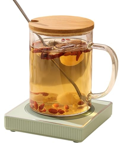Scalda tazze con candela elettrica, temperatura costante a 55 gradi Celsius, per stanza, cucina, bar, tavolo, bere tè e latte, regalo per